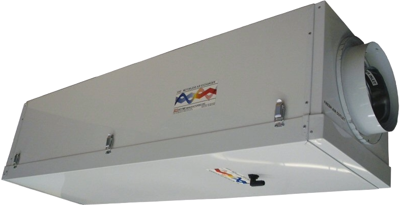 HAE Furnace Fan Counter-Flow Air Exchanger — 84% Winter Effectiveness, No Electricity, No Filters, Lifetime Core Warranty