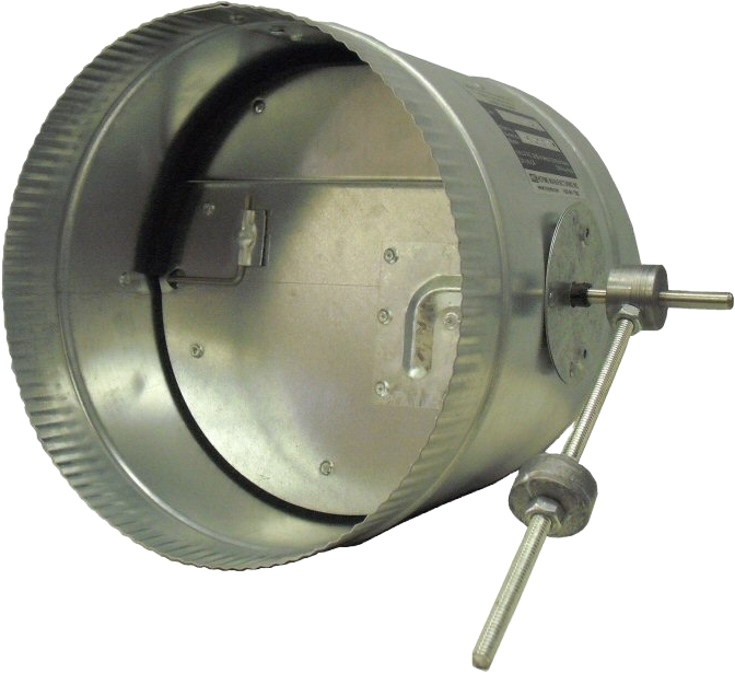 HAC-BPD Back Pressure Damper — Automatic Pressure Relief, No Power Required, 4"–20"