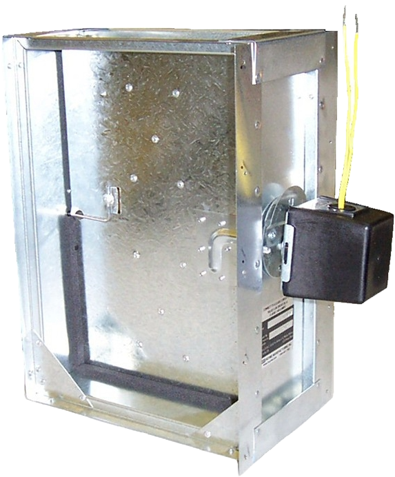 HCR / HSI Rectangular and Square Motorized Dampers — Custom Made, 24 Vac, 6"–36" Width