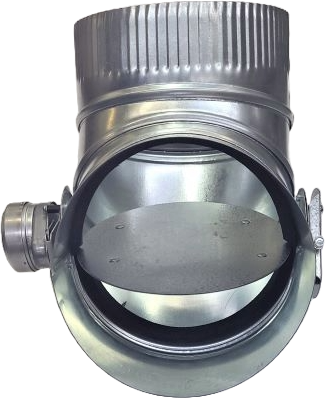 HAC-E Motorized Elbow Damper — CSA Certified, 24 Vac, 5"–9", Control Built Into the Elbow