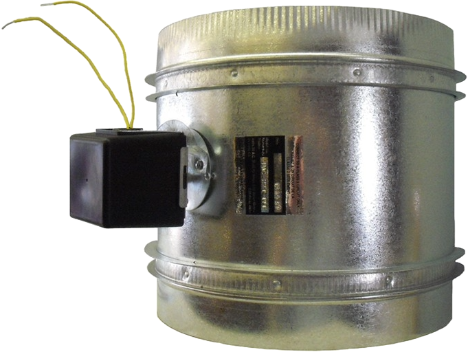 HAC-50 / HAC-51 Inline Air Control Damper — CSA Certified, 24 Vac, 6"–14", Quarter-Turn ¼" Drive